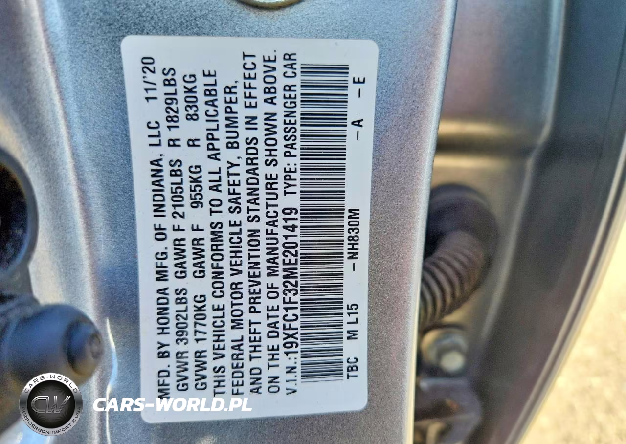 2021 Honda Civic Ex VIN:19XFC1F32ME201419 - 13