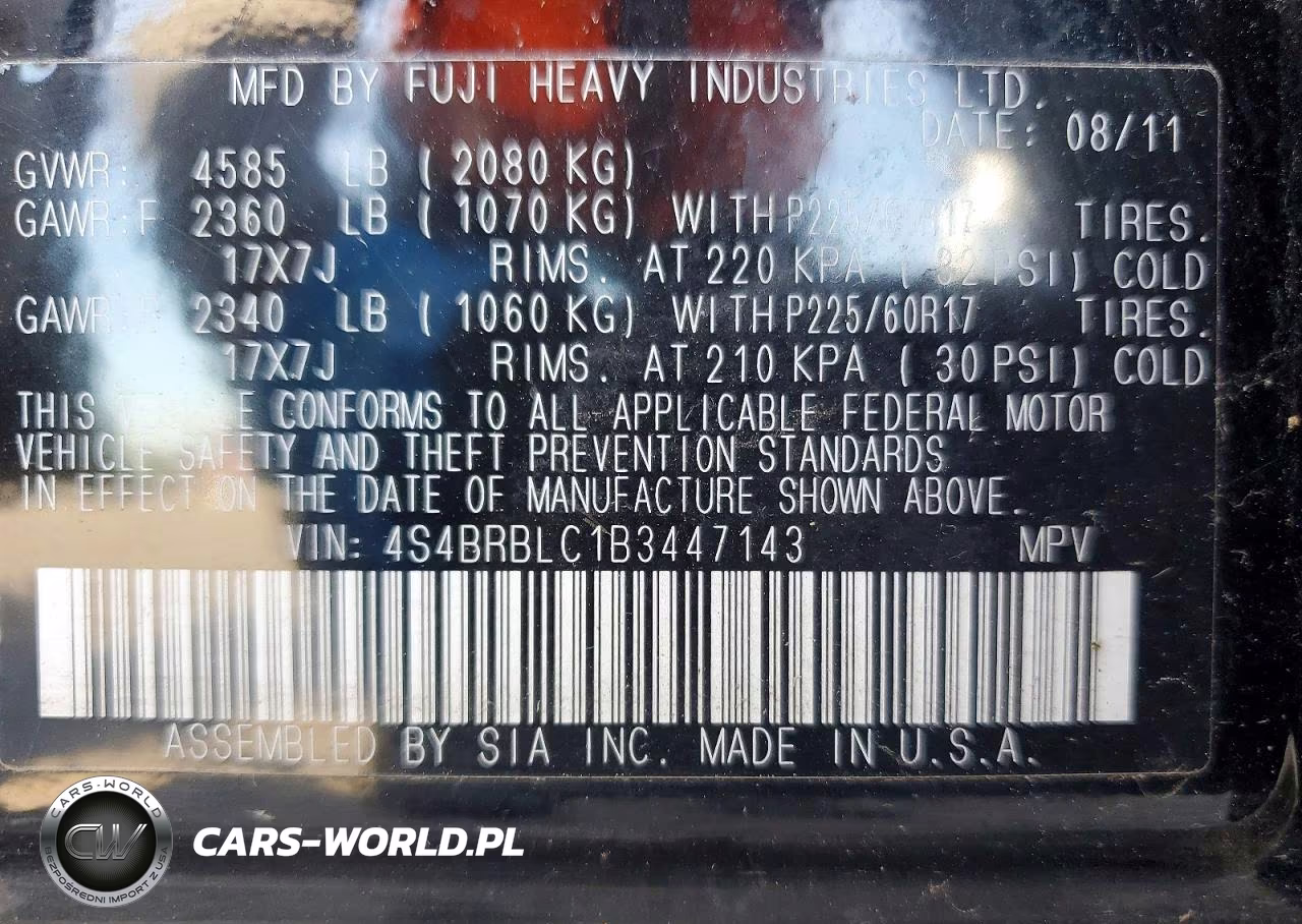 2011 Subaru Outback 2.5I Limited VIN:4S4BRBLC1B3447143 - 13
