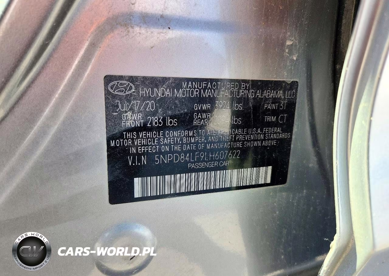 HYUNDAI ELANTRA SE VIN:5NPD84LF9LH607622 - 12