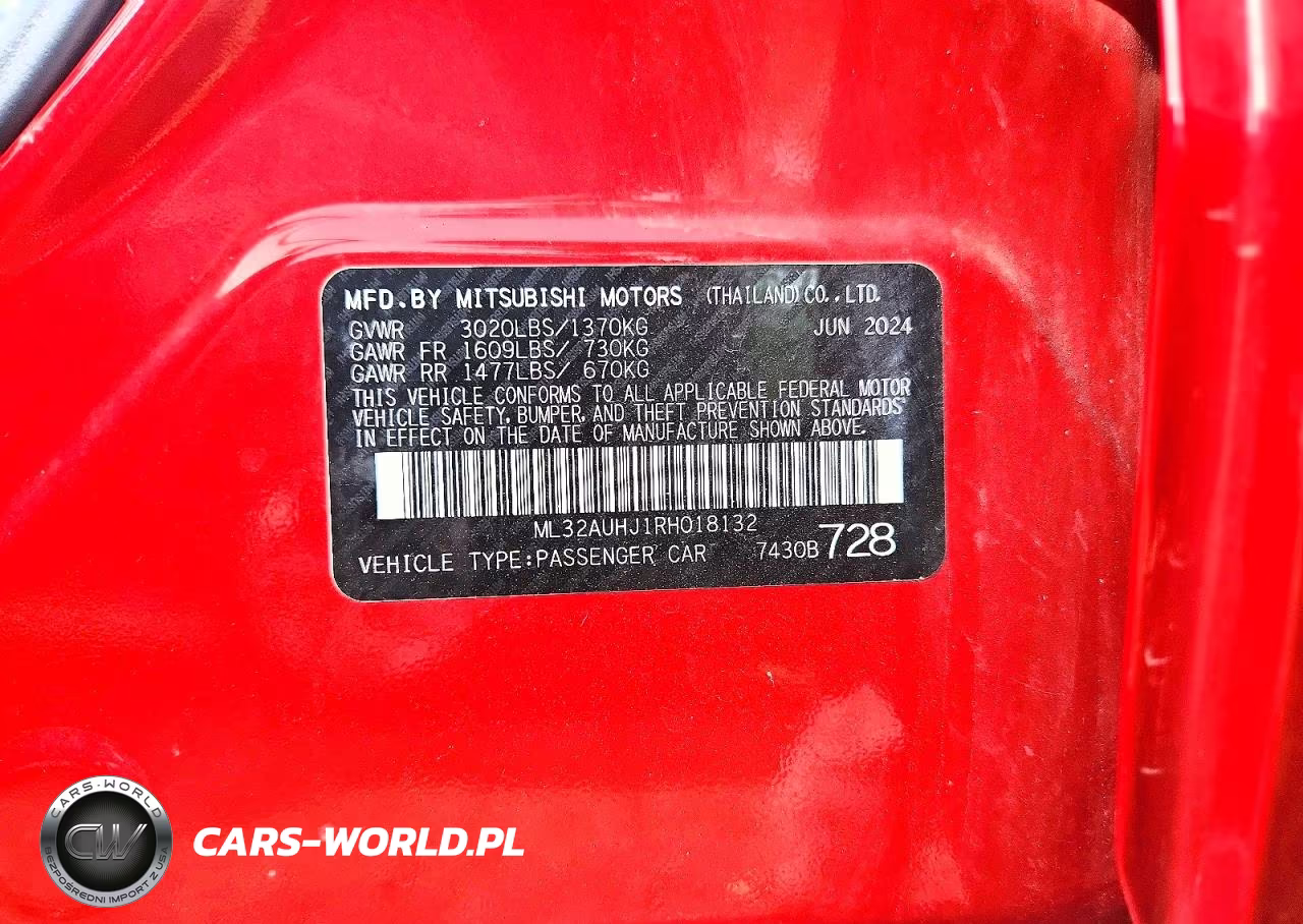 2024 Mitsubishi Mirage Es VIN:ML32AUHJ1RH018132 - 12