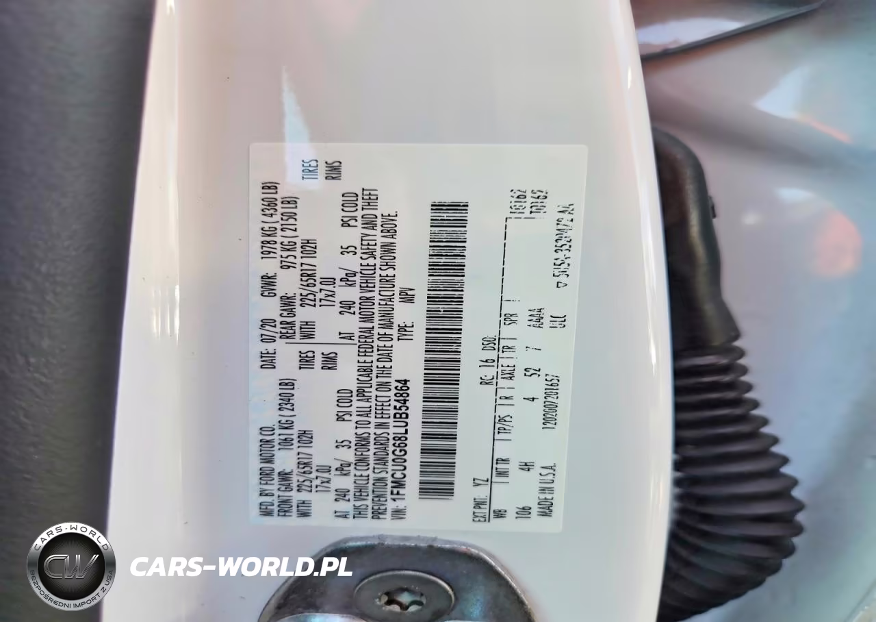 2020 Ford Escape Se VIN:1FMCU0G68LUB54864 - 14
