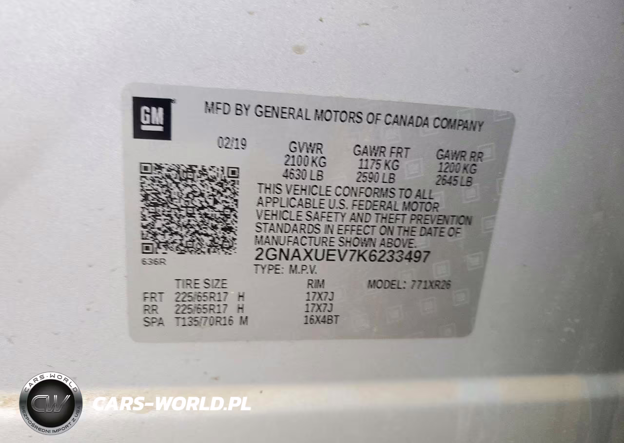 2019 Chevrolet Equinox Lt VIN:2GNAXUEV7K6233497 - 13