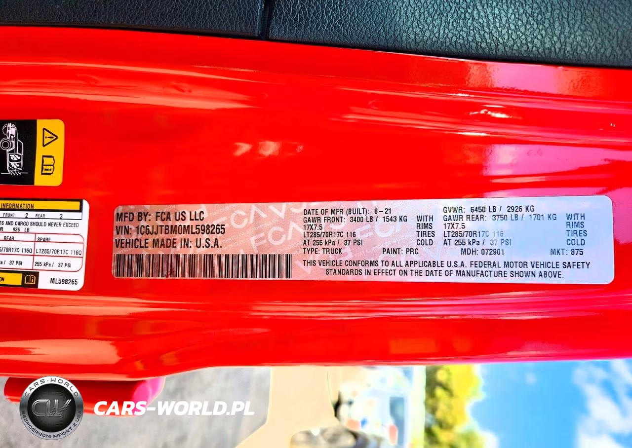 2021 Jeep Gladiator Rubicon VIN:1C6JJTBM0ML598265 - 12