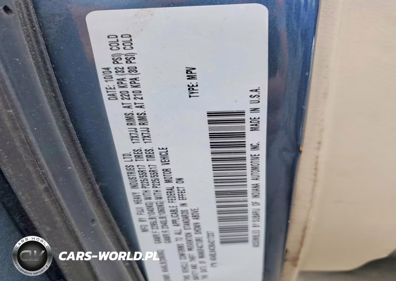 2005 Subaru Legacy Outback 3.0R VIN:4S4BL84C954217237 - 13