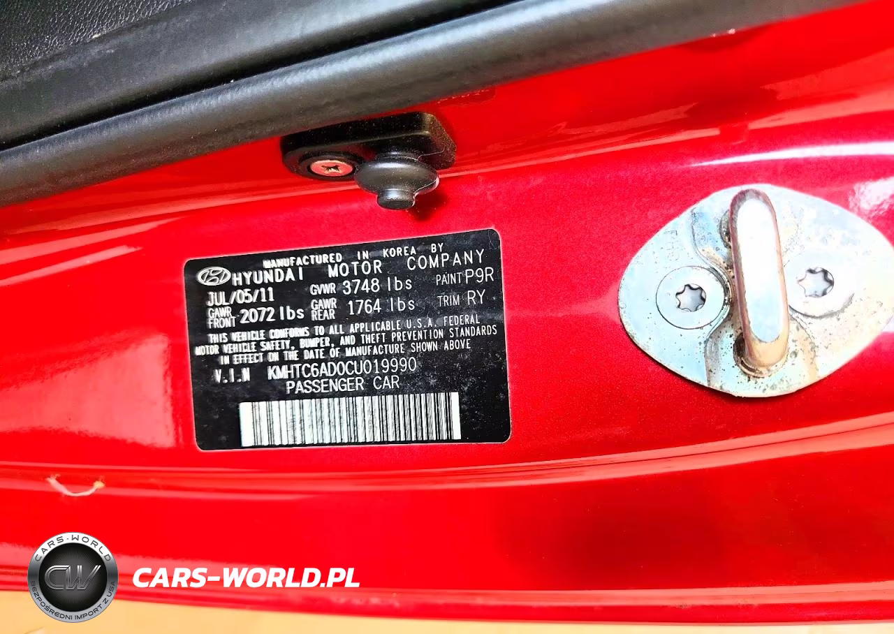 2012 Hyundai Veloster Base VIN:KMHTC6AD0CU019990 - 13