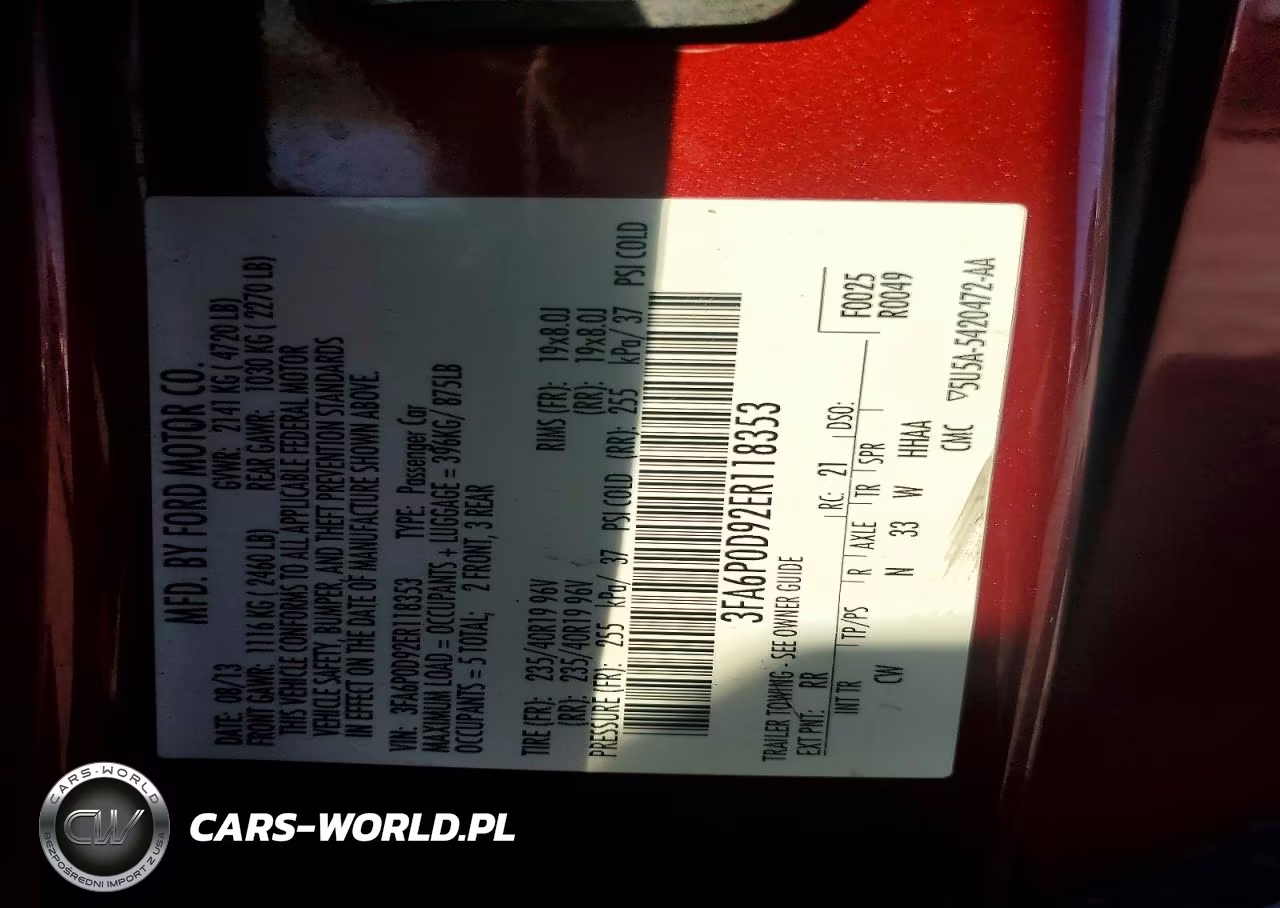 2014 Ford Fusion Titanium VIN:3FA6P0D92ER118353 - 13