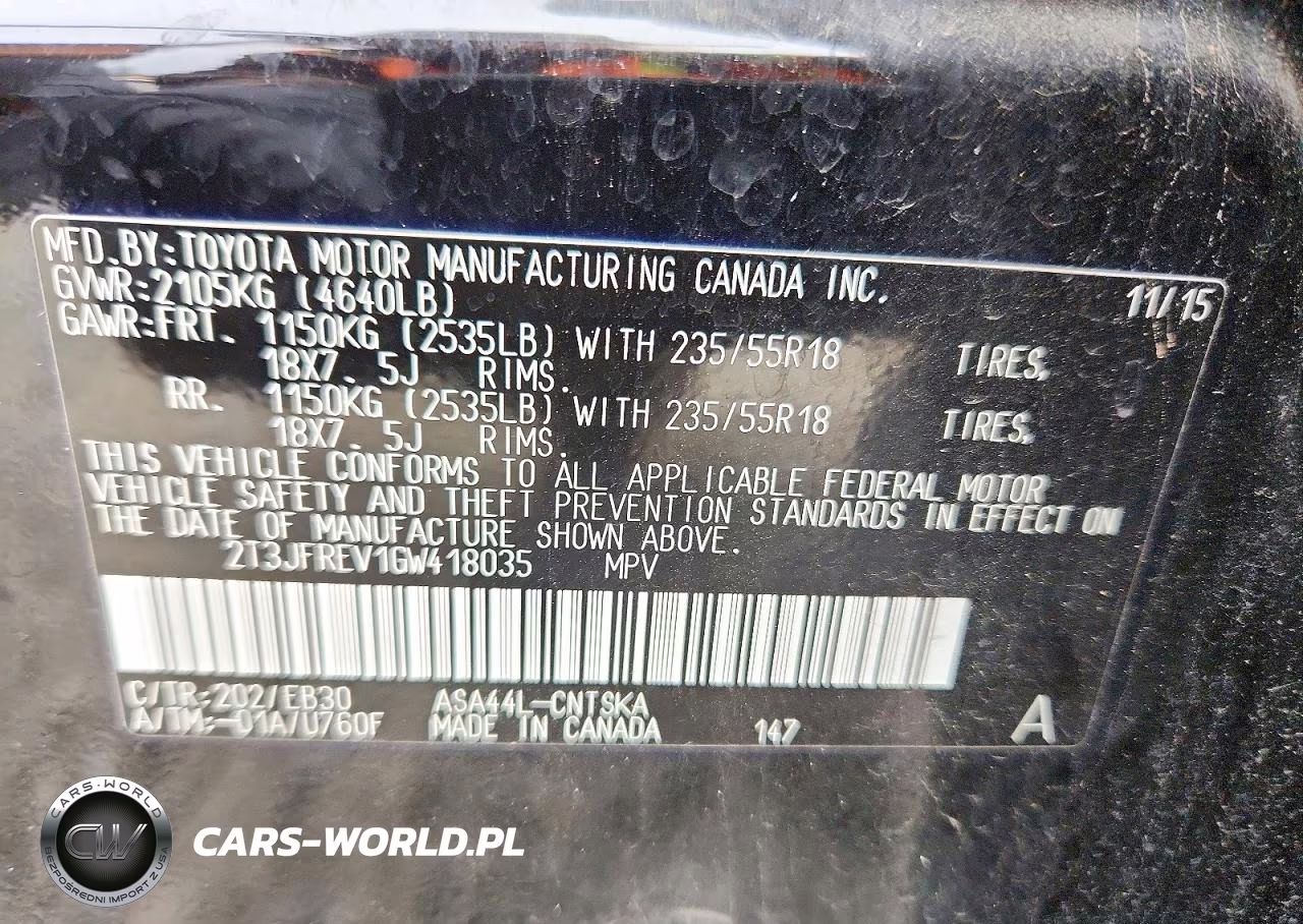 2016 Toyota Rav4 Se VIN:2T3JFREV1GW418035 - 13