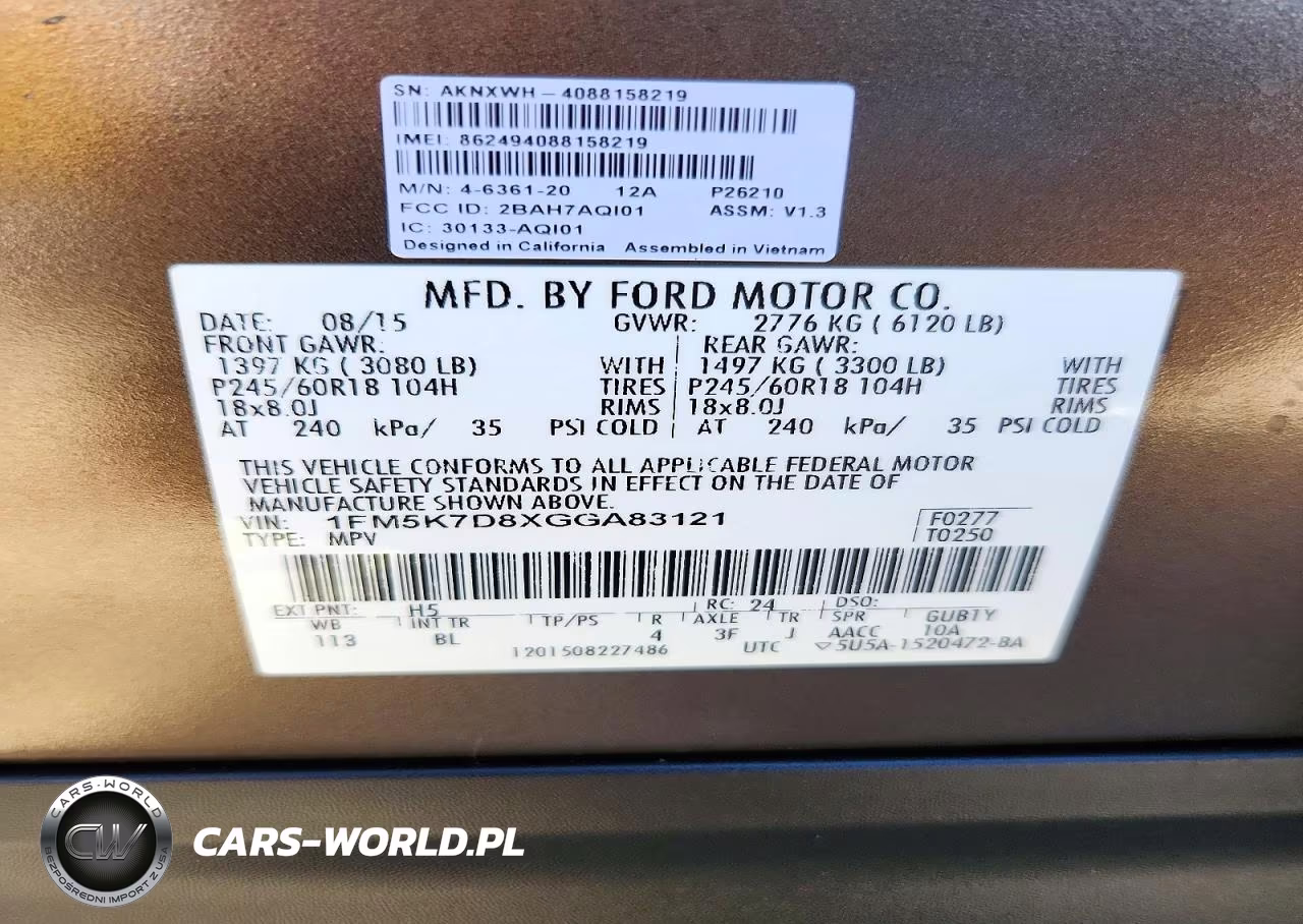 2016 Ford Explorer Xlt VIN:1FM5K7D8XGGA83121 - 13