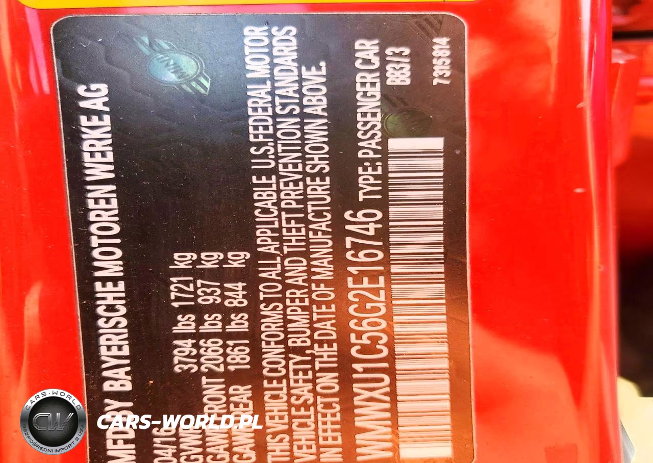 2016 Mini Cooper VIN:WMWXU1C56G2E16746 - 12