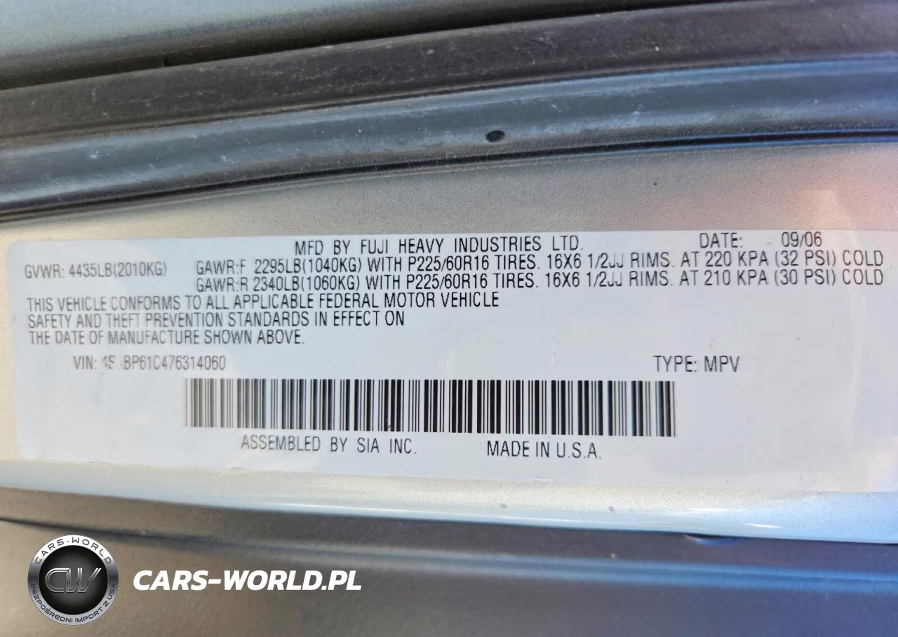 2007 Subaru Outback Outback 2.5I VIN:4S4BP61C476314060 - 13