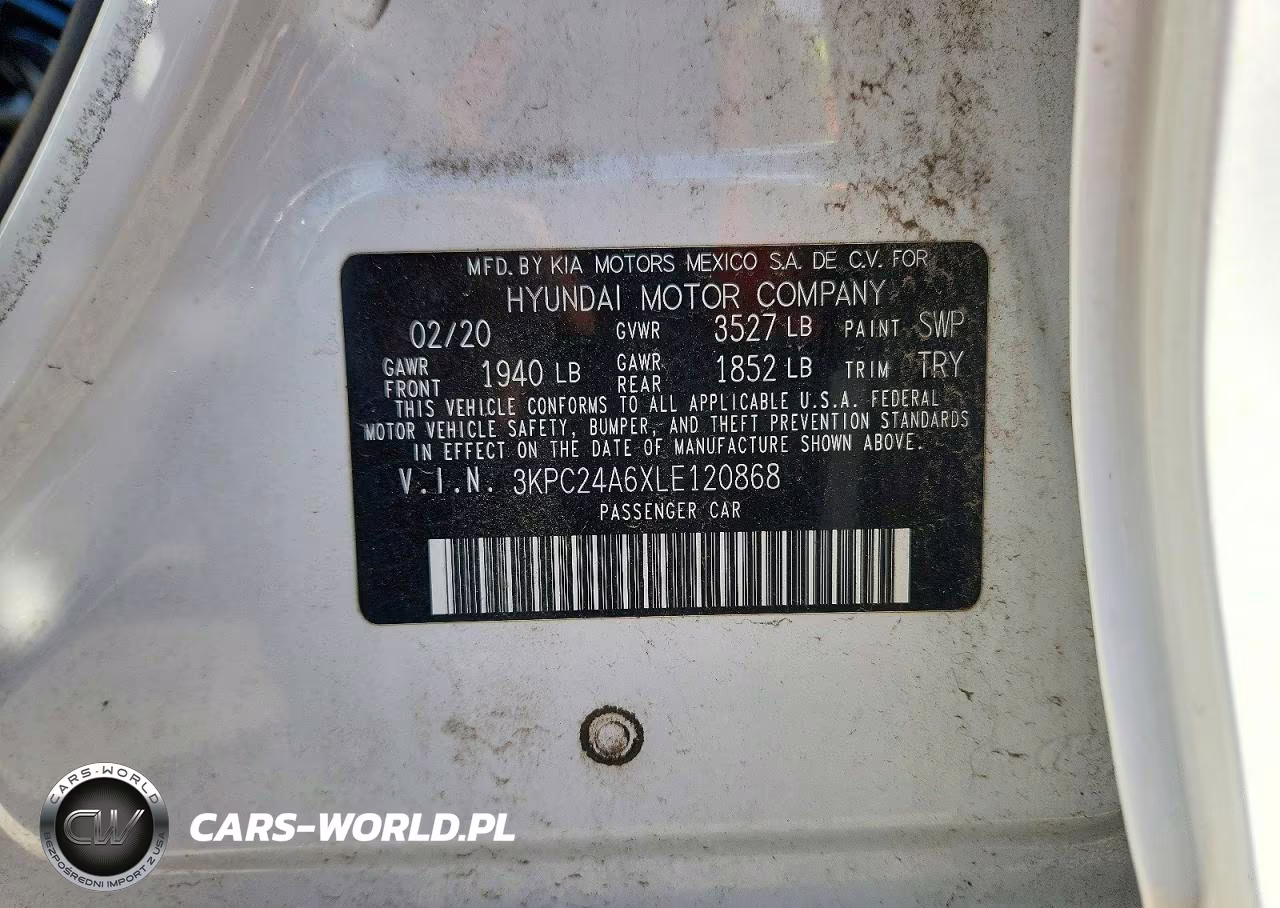 2020 Hyundai Accent Se VIN:3KPC24A6XLE120868 - 12