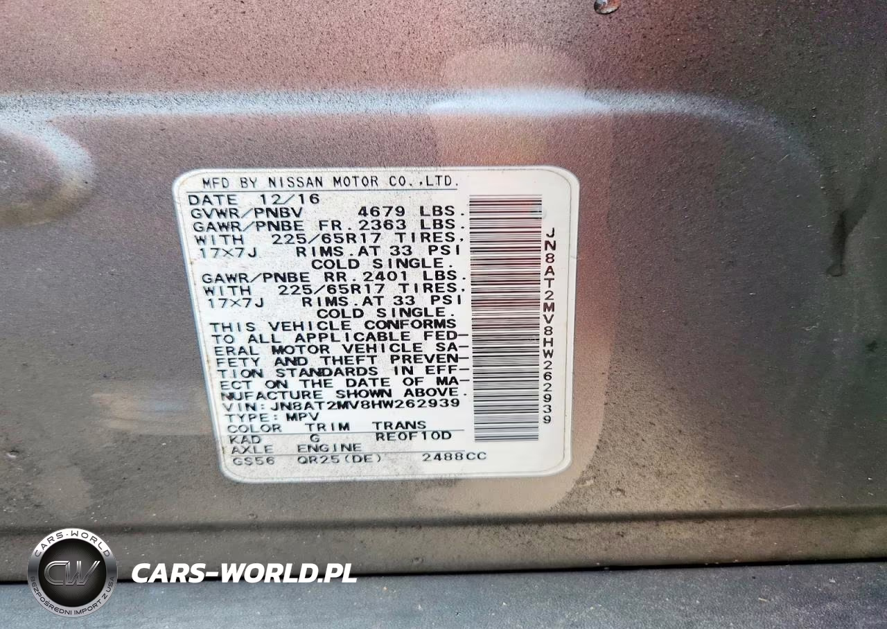 2017 Nissan Rogue S VIN:JN8AT2MV8HW262939 - 14