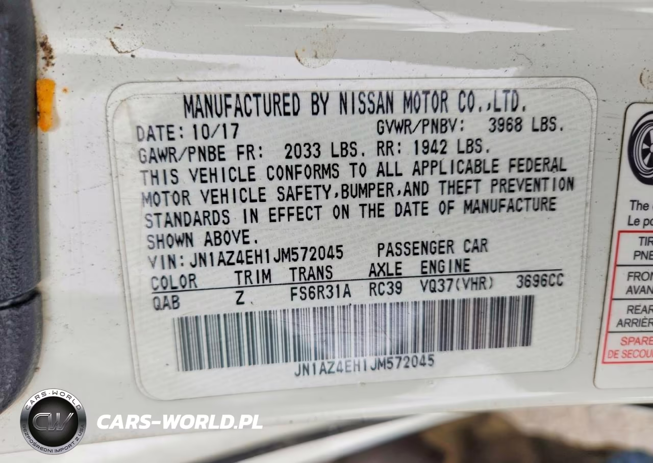 2018 Nissan 370Z Base VIN:JN1AZ4EH1JM572045 - 12