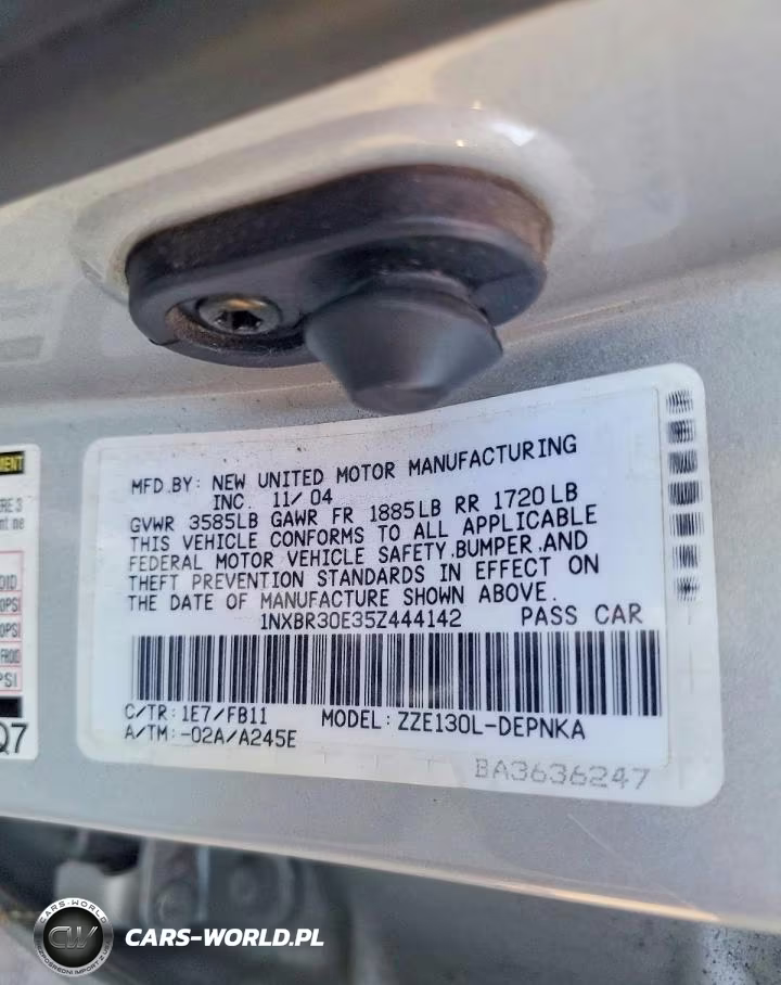 2005 Toyota Corolla Le VIN:1NXBR30E35Z444142 - 12