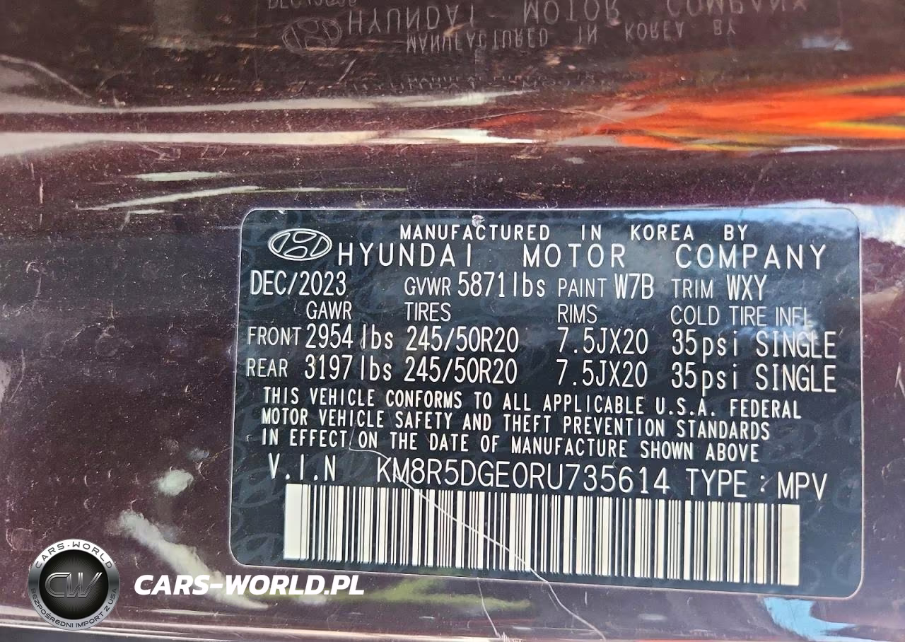 2024 Hyundai Palisade Limited VIN:KM8R5DGE0RU735614 - 13