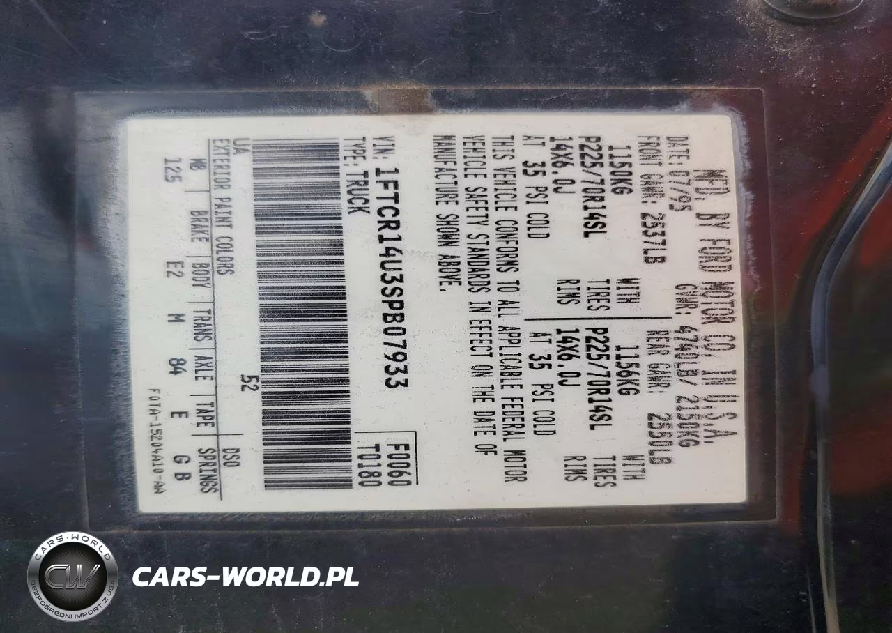 1995 Ford Ranger Super Cab VIN:1FTCR14U3SPB07933 - 12