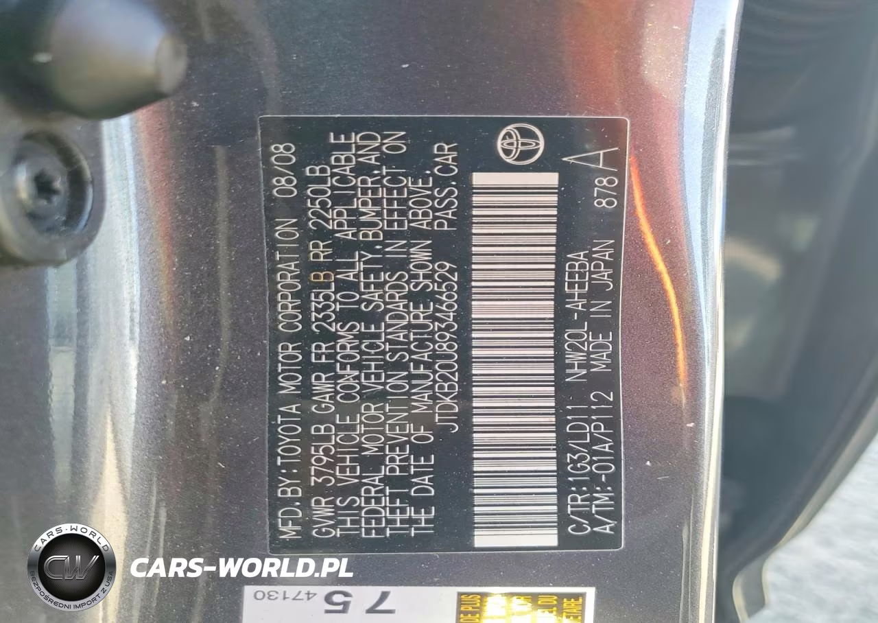 2009 Toyota Prius Base VIN:JTDKB20U893466529 - 13