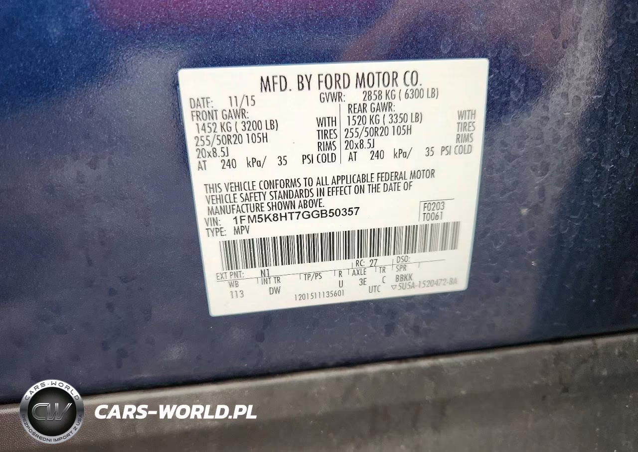 2016 Ford Explorer Platinum VIN:1FM5K8HT7GGB50357 - 13