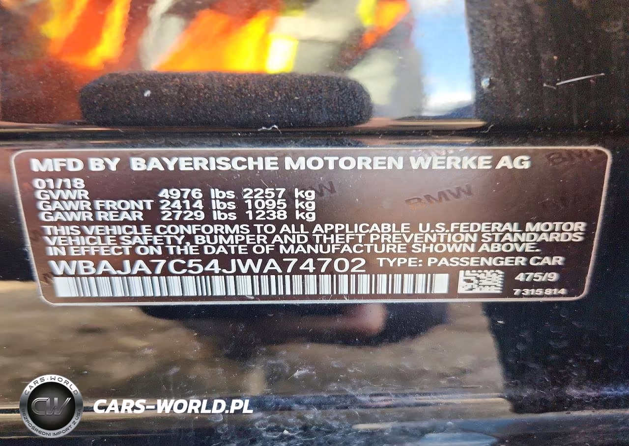 2018 BMW 530 Xi VIN:WBAJA7C54JWA74702 - 12