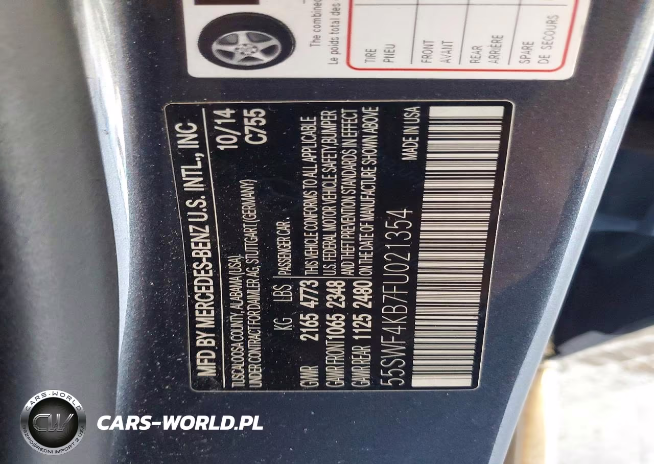 2015 Mercedes-Benz C 300 4Matic VIN:55SWF4KB7FU021354 - 12