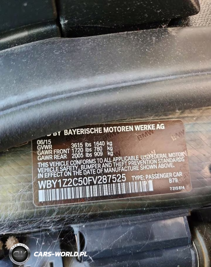 2015 BMW I3 Bev VIN:WBY1Z2C50FV287525 - 12