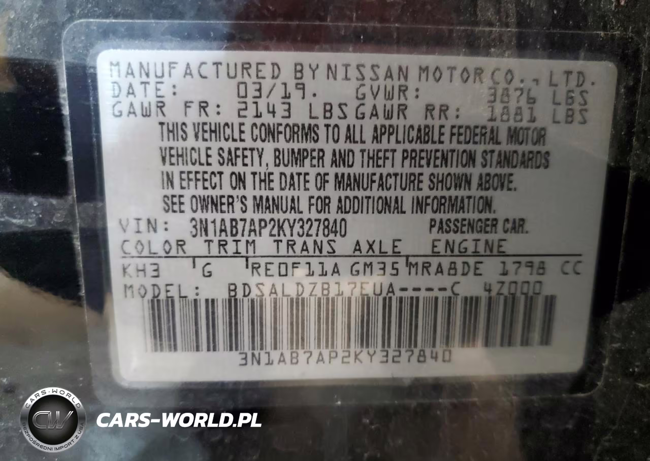 2019 Nissan Sentra S VIN:3N1AB7AP2KY327840 - 12
