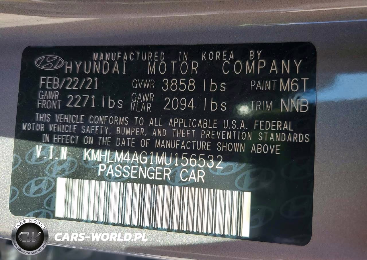 2021 Hyundai Elantra Sel VIN:KMHLM4AG1MU156532 - 12