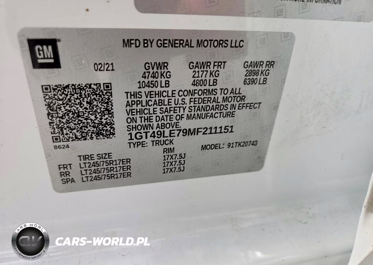 2021 GMC Sierra K2500 Heavy Duty VIN:1GT49LE79MF211151 - 12