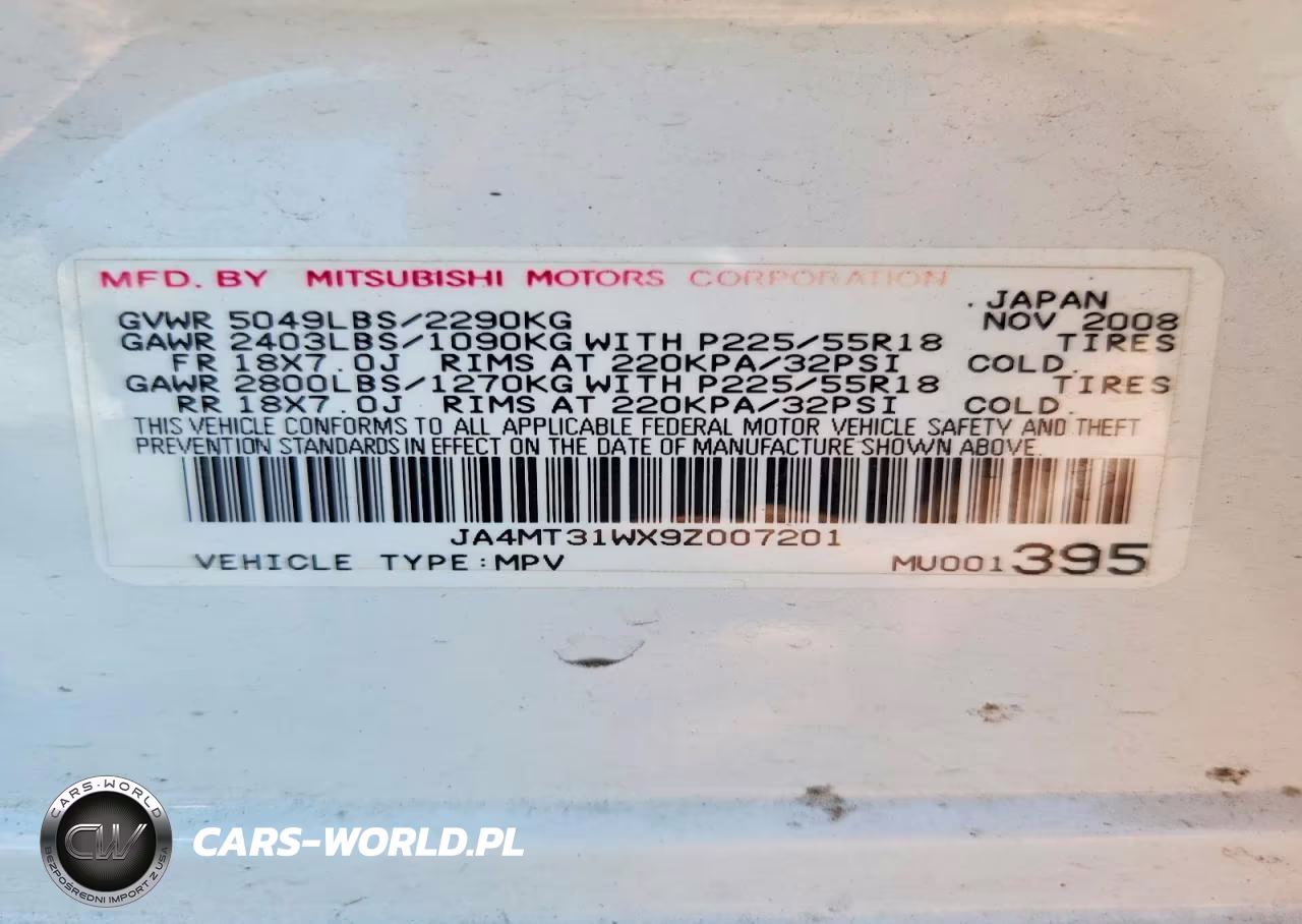 2009 Mitsubishi Outlander Se VIN:JA4MT31WX9Z007201 - 14