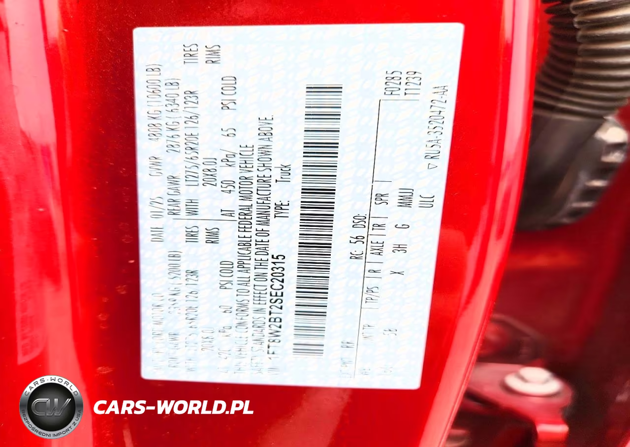 2025 Ford F250 Super Duty VIN:1FT8W2BT2SEC20315 - 12