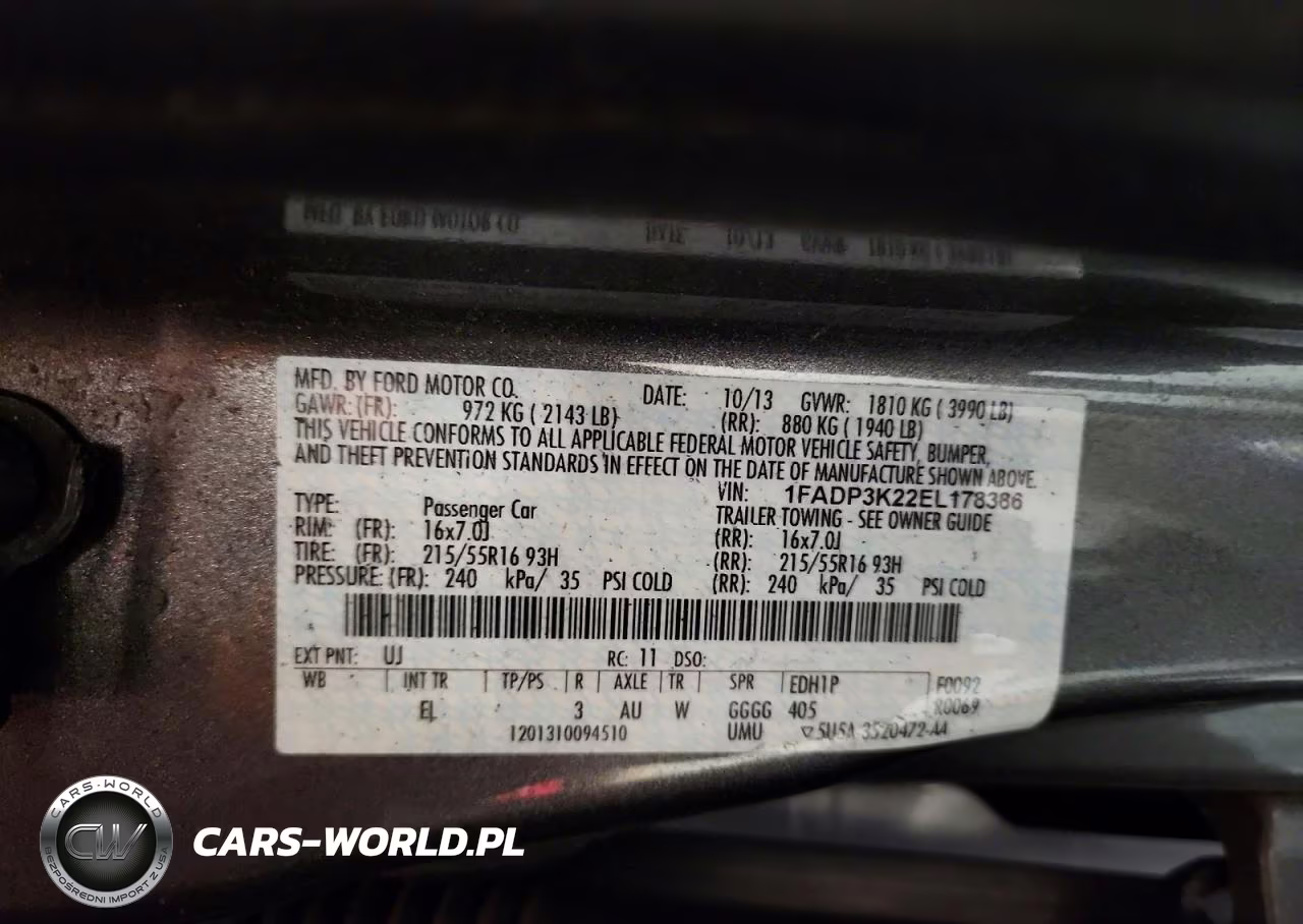 2014 Ford Focus Se VIN:1FADP3K22EL178386 - 12