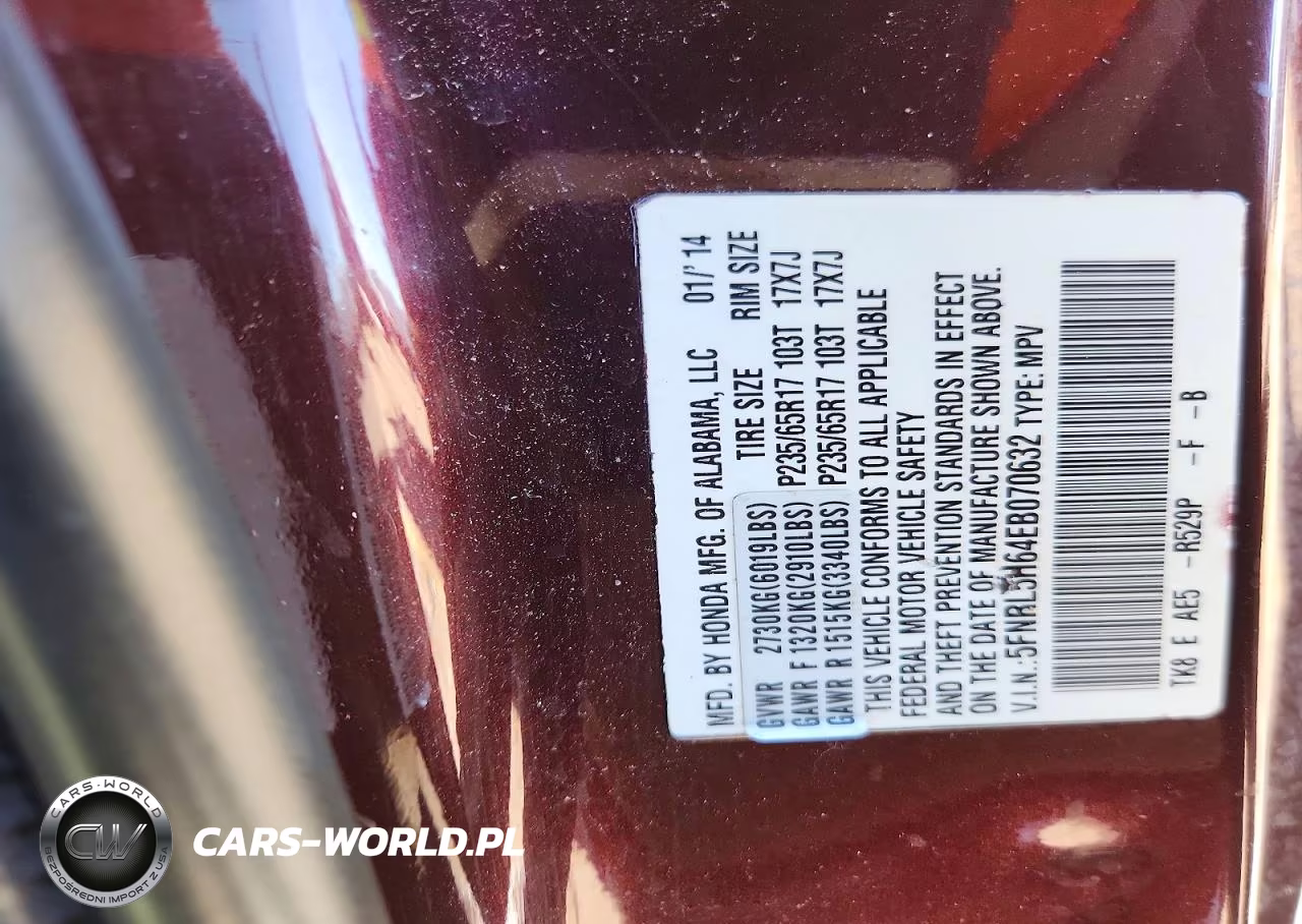 2014 Honda Odyssey Exl VIN:5FNRL5H64EB070632 - 13