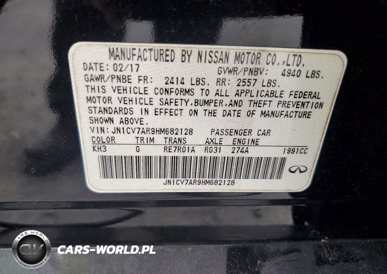 2017 Infiniti Q50 Base VIN:JN1CV7AR9HM682128 - 12