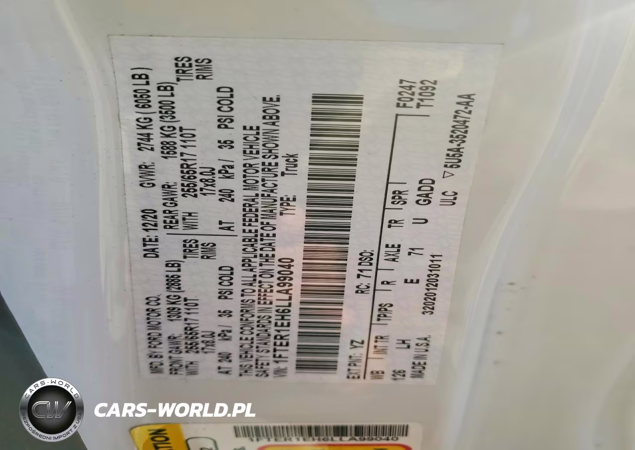2020 Ford Ranger Xl VIN:1FTER1EH6LLA99040 - 12