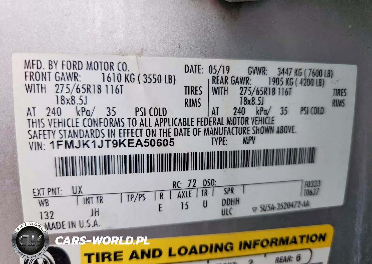 2019 Ford Expedition Max Xlt VIN:1FMJK1JT9KEA50605 - 13