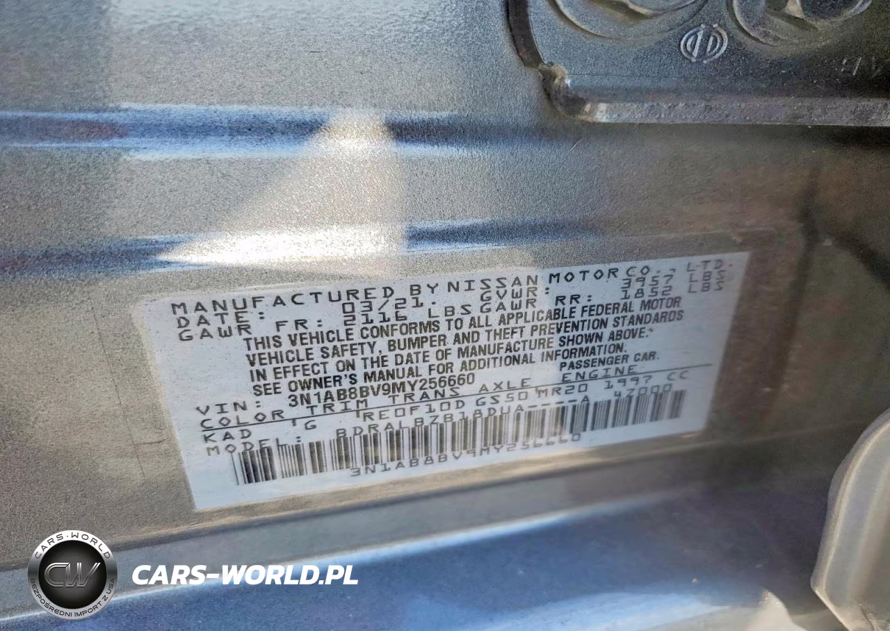 2021 Nissan Sentra S VIN:3N1AB8BV9MY256660 - 12