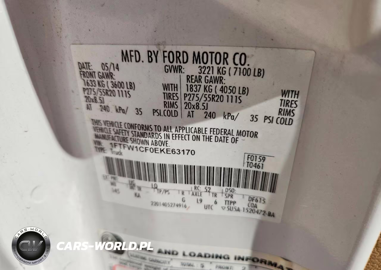 2014 Ford F150 Supercrew VIN:1FTFW1CF0EKE63170 - 12