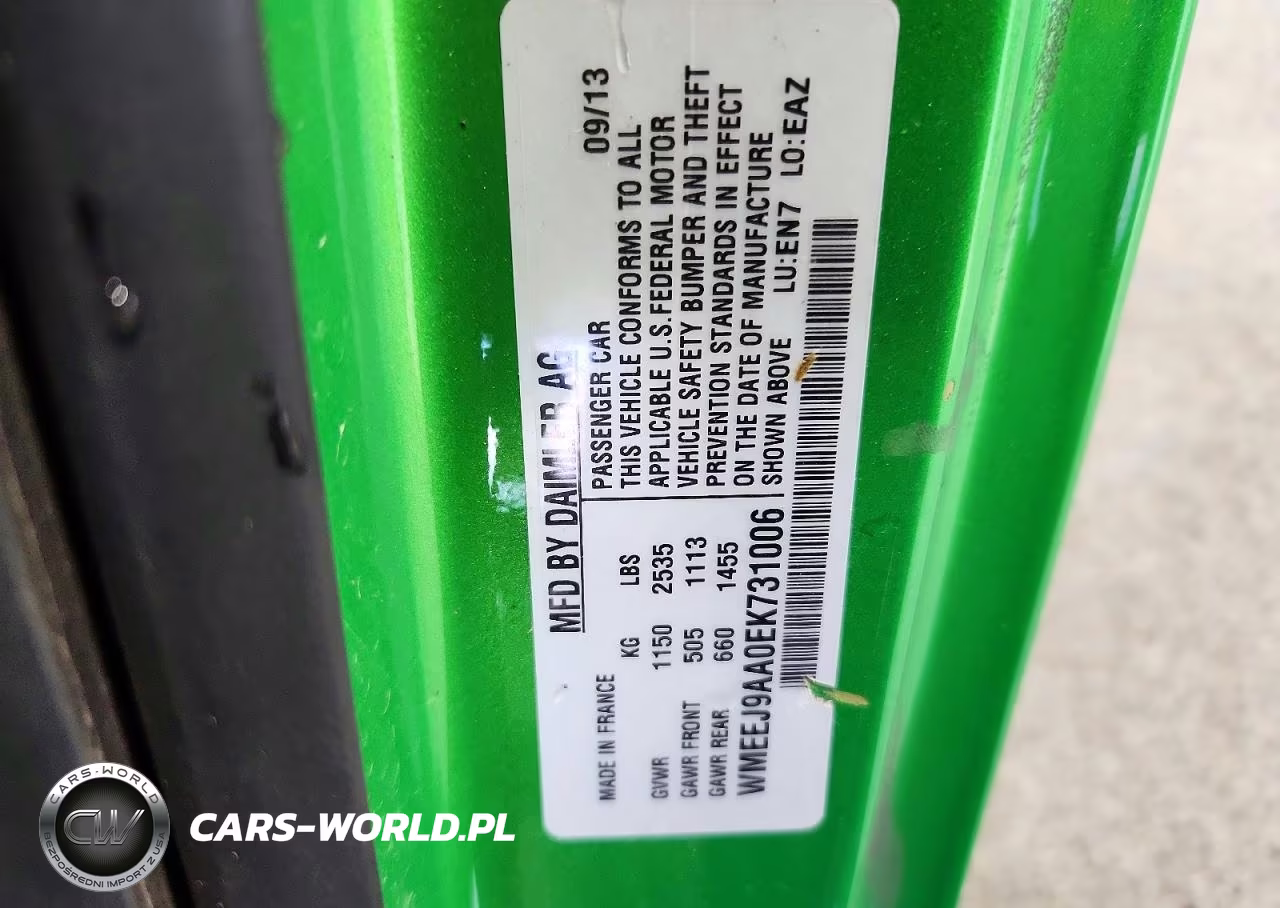 2014 Smart Fortwo VIN:WMEEJ9AA0EK731006 - 13