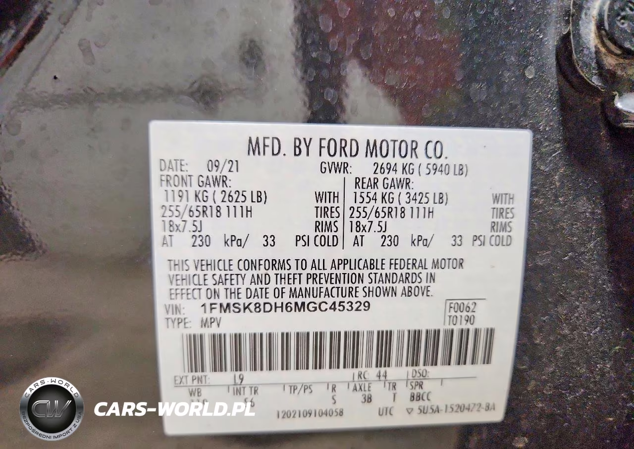 2021 Ford Explorer Xlt VIN:1FMSK8DH6MGC45329 - 14