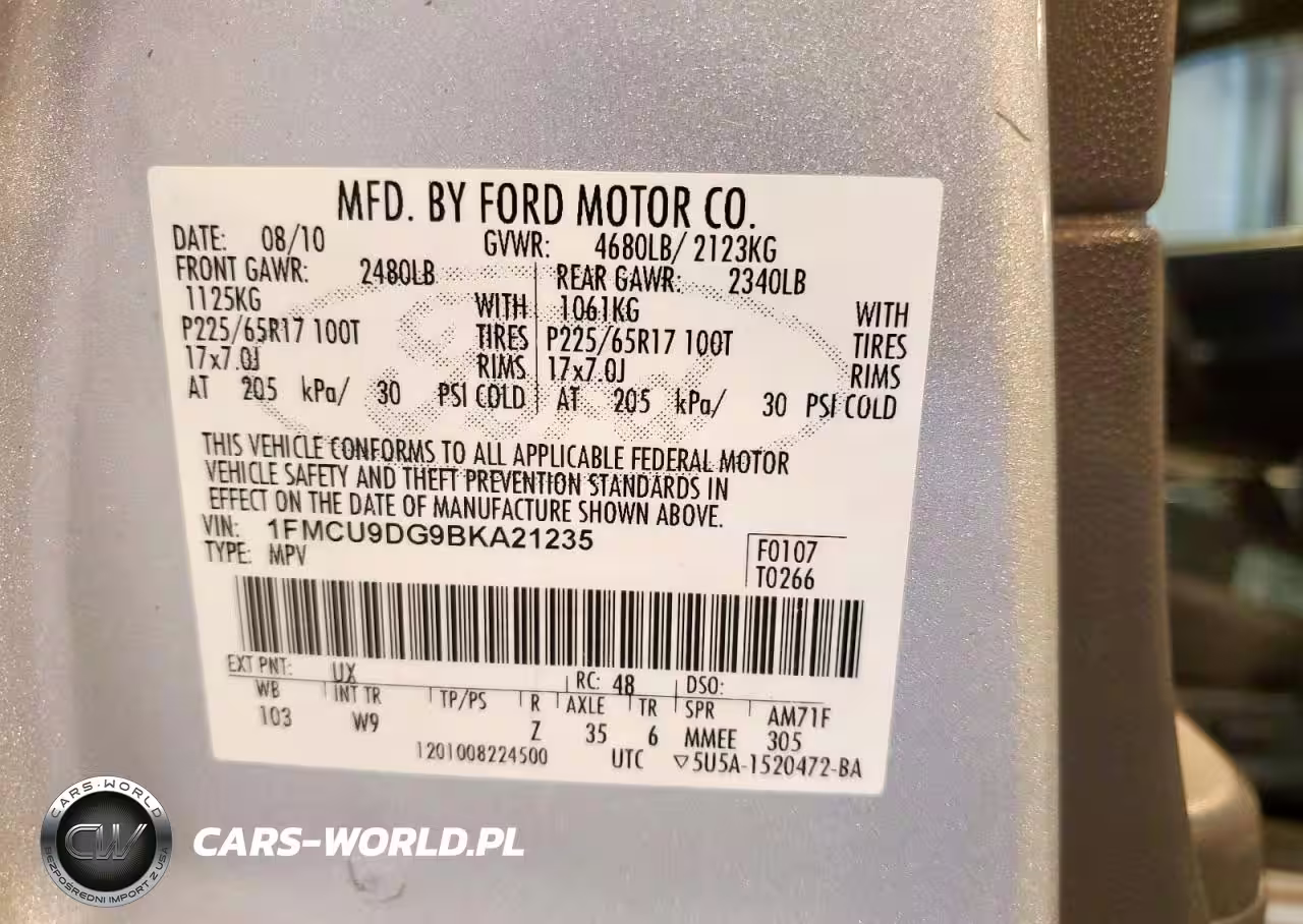 2011 Ford Escape Xlt VIN:1FMCU9DG9BKA21235 - 13