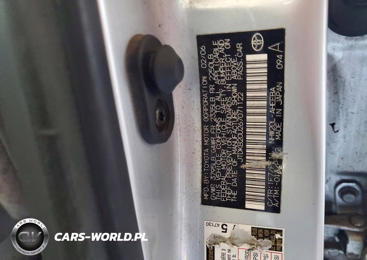 2006 Toyota Prius Base VIN:JTDKB20U267071122 - 12