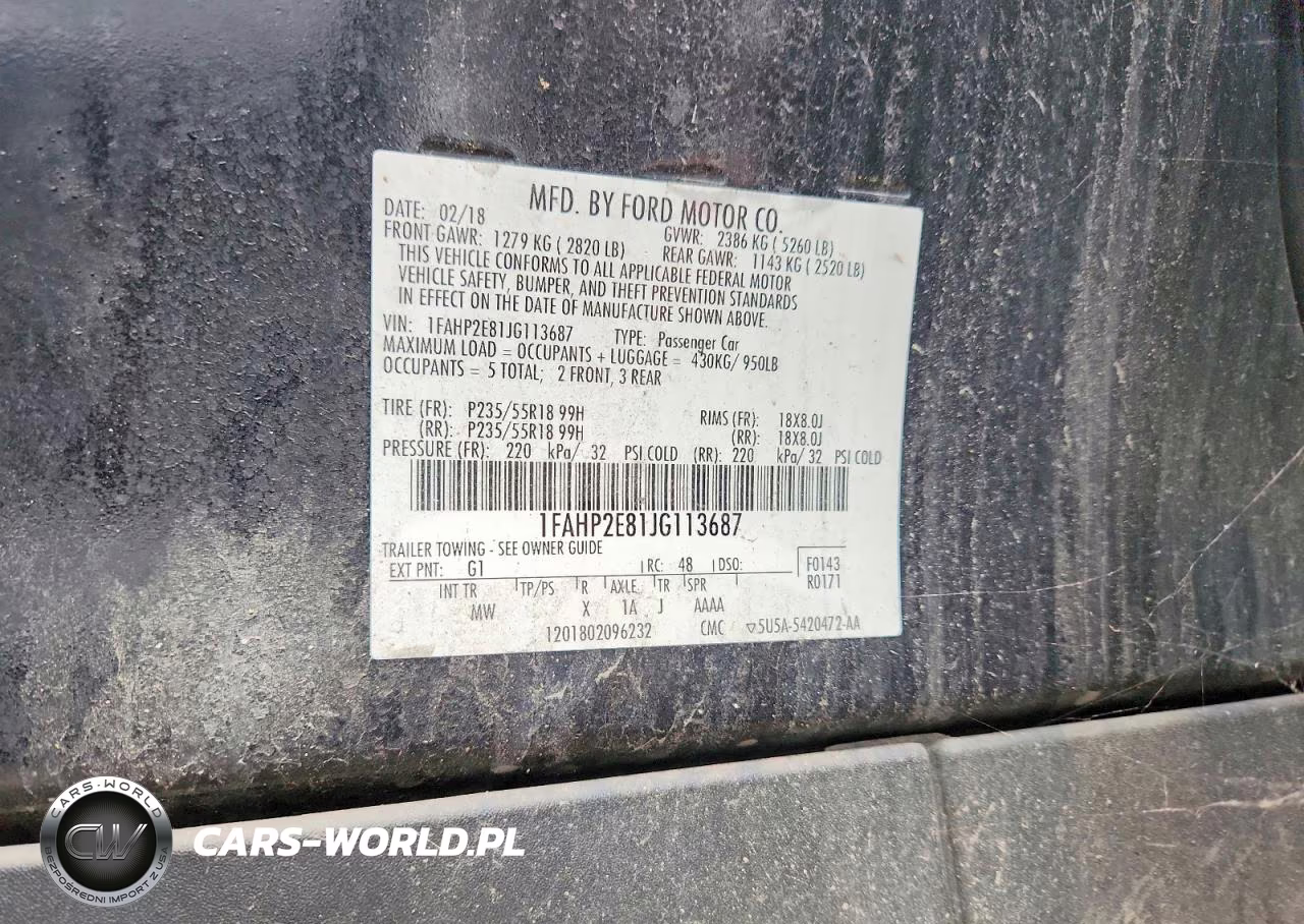 2018 Ford Taurus Sel VIN:1FAHP2E81JG113687 - 12