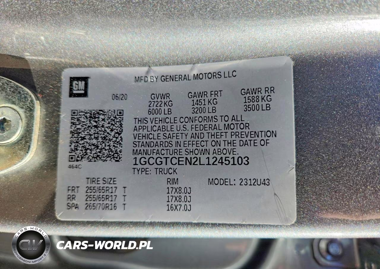 2020 Chevrolet Colorado Lt VIN:1GCGTCEN2L1245103 - 13