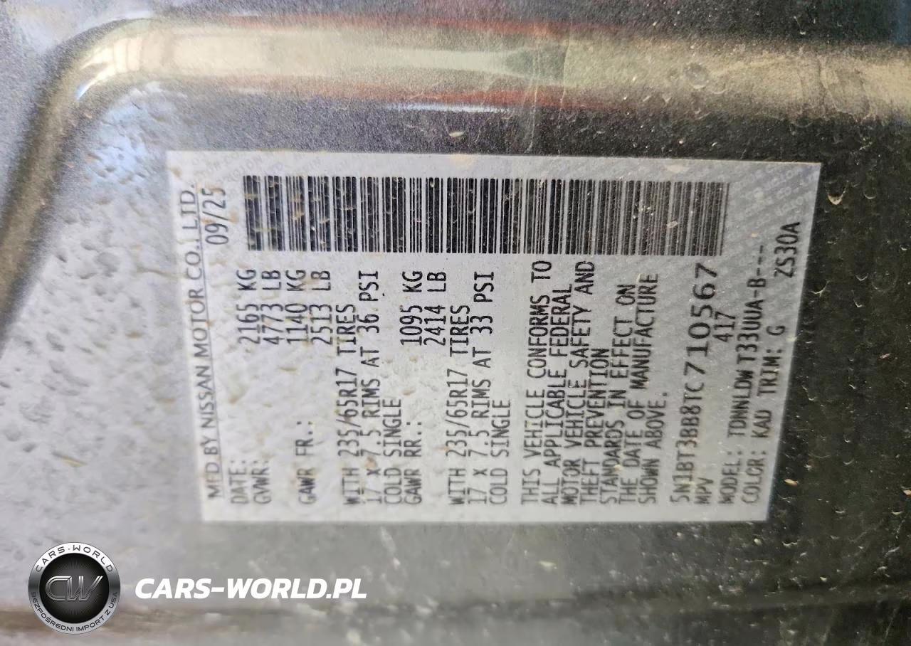 2026 Nissan Rogue Sv VIN:5N1BT3BB8TC710567 - 13