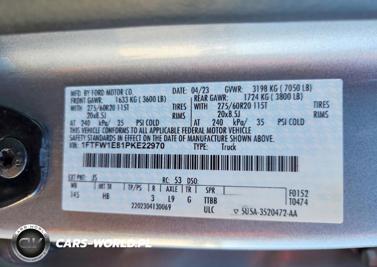 2023 Ford F150 Supercrew VIN:1FTFW1E81PKE22970 - 12