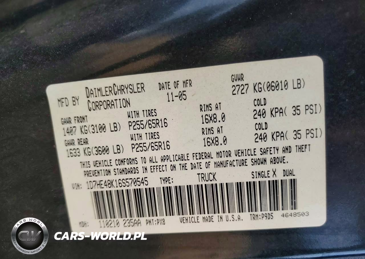 2006 Dodge Dakota Quad Slt VIN:1D7HE48K16S570545 - 13