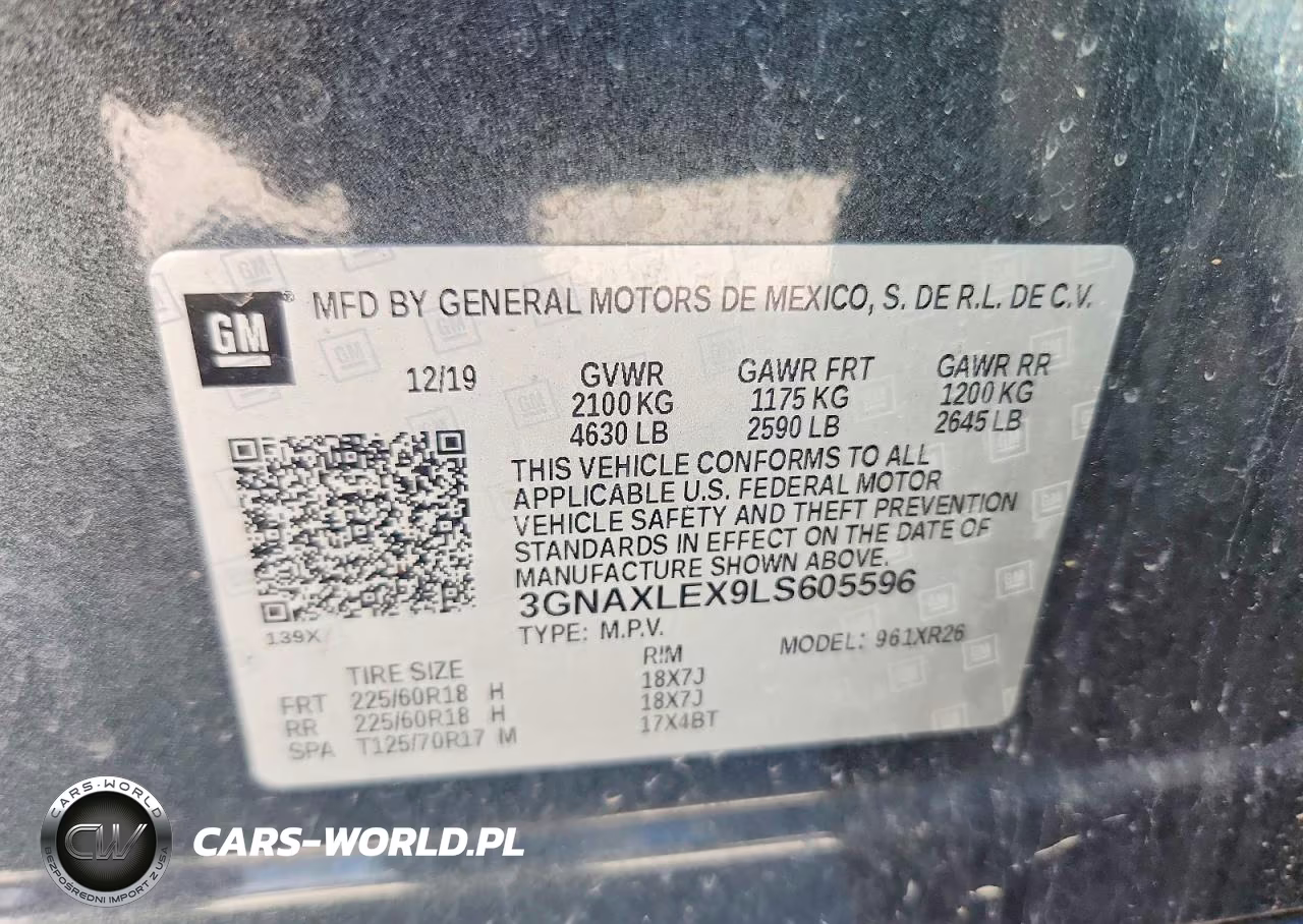 2020 Chevrolet Equinox Lt VIN:3GNAXLEX9LS605596 - 13