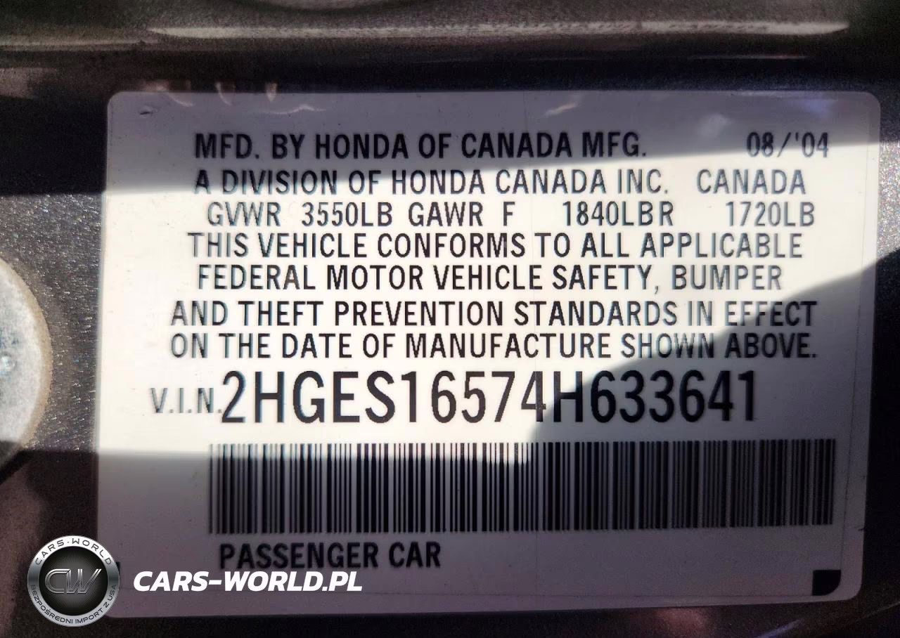 2004 Honda Civic Lx VIN:2HGES16574H633641 - 13