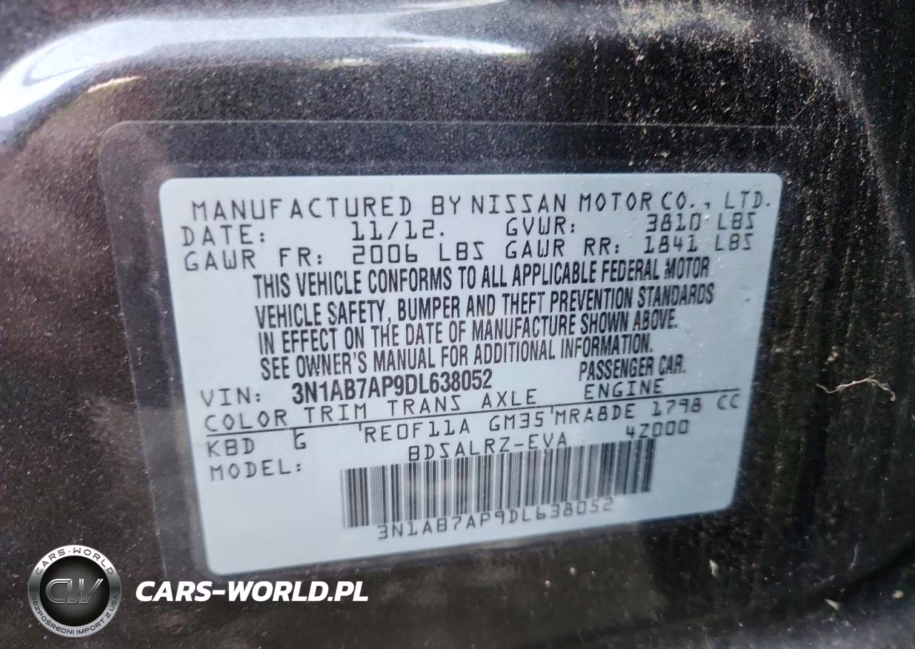 2013 Nissan Sentra S VIN:3N1AB7AP9DL638052 - 12