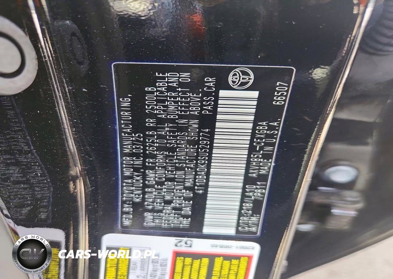 2025 Toyota Camry Xle VIN:4T1DBADK9SU529774 - 13